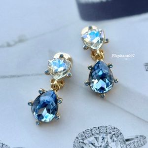 Oscar De La Renta Rhinestone Pendant Earrings
